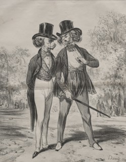 Modes incroyables.  Lions d'automne, 1839. Darny (French). Lithograph