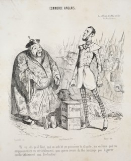 Commerce anglais.  Yé vo dis qu'il faut, que vo ach'te ce poisonne to d'suite, no vollons que vo