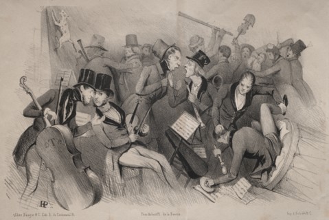 Actualités:  Société philharmonique de province, 1841. Jules Platier (French). Lithograph