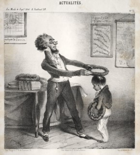 Actualités:  Les distributions de Prix, 1841. Clémente Pruche (French, 1831-1870). Lithograph
