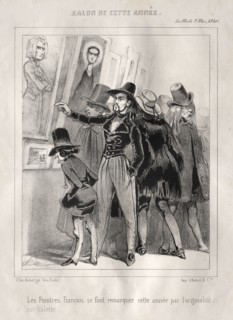 Les Peintres français se font remarquer cette année par l'originalité de leur toilette, 1840.