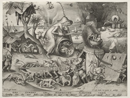 The Seven Deadly Sins:  Anger. Pieter Bruegel (Flemish, 1527/8-1569). Etching