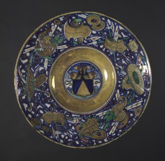 Plate with the Arms of the Vigeri Family, 1524. Maestro Giorgio Andreoli (Italian, 1465-70-aft