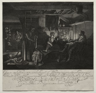 Jupiter and Mercury at the House of Philemon and Baucis. Hendrik Goudt (Dutch, 1585-1630).