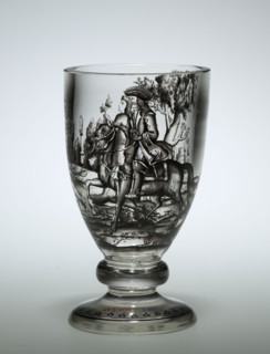 Glass, c. 1730-1750. Germany, 18th century. Glass; overall: 13.1 x 7.5 cm (5 3/16 x 2 15/16 in.).