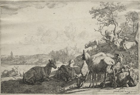 The Shepherd, 1644. Paulus Potter (Dutch, 1625-1654). Etching