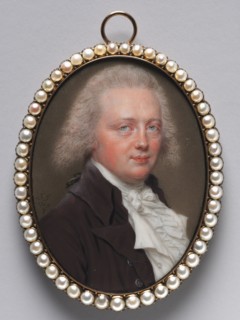 Portrait of a Man, 1789. John I Smart (British, 1741-1811). Watercolor on ivory in a gold and seed