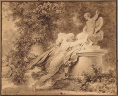 Invocation to Love, c. 1781. Jean-Honoré Fragonard (French, 1732-1806). Brush and brown ink with