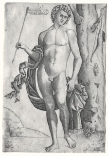 Man with an Arrow, c. 1515. Benedetto Montagna (Italian, c. 1481-1555/58). Engraving