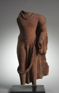 Naga (Serpent Divinity), 300s. India, Mathura, Kushan period (c. 80-375). Sandstone; overall: 67.3
