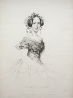 Clara Novello, 1852. William Humphreys (British, 1794-1865). Stipple and roulette