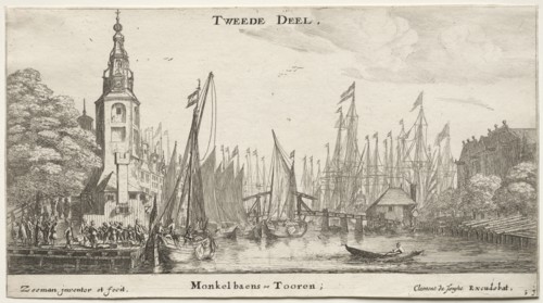 Ships of Amsterdam. Reinier Nooms (Dutch, c. 1623-1667). Etching