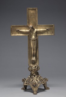 Altar Cross with Stand, 1140-1150. Germany, Lower Saxony, Hildesheim?, Romanesque period, 12th