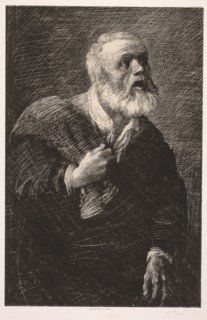The Night Crier. Alphonse Legros (French, 1837-1911). Lithograph