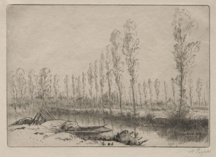 Près d'Amiens, les tourbières. Alphonse Legros (French, 1837-1911). Etching and drypoint