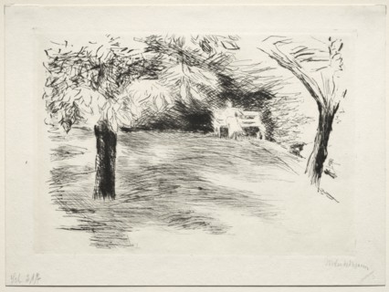 Garden in Wannsee, Germany. Max Liebermann (German, 1847-1935). Drypoint