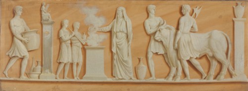 Overdoor Painting, 1790s. Pierre Rousseau (French, 1751-1829). Oil on canvas; framed: 59.7 x 148.9