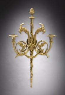 Candle Bracket, c. 1780. France, style of Louis XVI, 18th Century. Gilt bronze; overall: 63.5 x 34