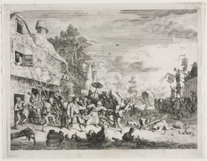 Village Féte. Cornelis Dusart (Dutch, 1660-1704). Etching