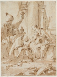 The Adoration of the Magi, c. 1740. Giovanni Battista Tiepolo (Italian, 1696-1770). Pen and brown