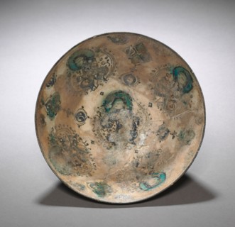 Bowl, mid-1200s. Iran, Kashan, Seljuk Period, mid-13th Century. Fritware with overglaze-painted