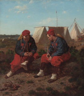 The Brierwood Pipe, 1864. Winslow Homer (American, 1836-1910). Oil on canvas; framed: 68.9 x 64.1 x