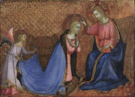 Coronation of the Virgin, 1420s. Fra Angelico (Italian, 1400-1455). Tempera and gold on wood panel;