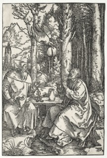 The Visit of St. Anthony to St. Paul the Hermit, c. 1504. Albrecht Dürer (German, 1471-1528).