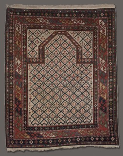Prayer Rug, c. 1800s. Caucasus, Daghestan, 19th century. Wool and linen; ghiordes knot, extended