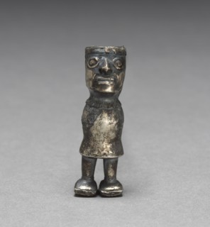 Figure, 1000-1532. Peru, Lambayeque. Silver; overall: 5.8 x 2.2 cm (2 5/16 x 7/8 in.).