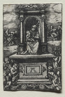 The Beautiful Virgin of Ratisbon on an Altar, soon after 1520. Albrecht Altdorfer (German, c.