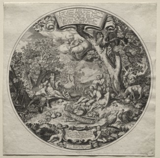 The Golden Age. Theodor de Bry (Flemish, 1528-1598). Engraving