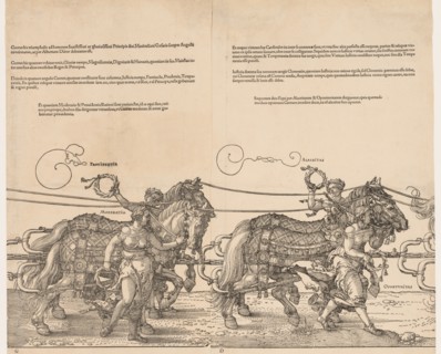 The Great Triumphal Car of Emperor Maximilian, 1523. Albrecht Dürer (German, 1471-1528). Woodcut