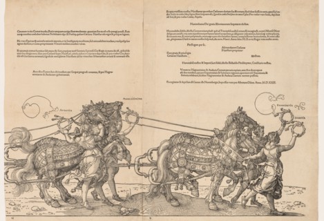 The Great Triumphal Car of Emperor Maximilian, 1523. Albrecht Dürer (German, 1471-1528). Woodcut