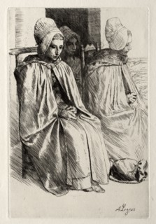 Peasant Woman in the Neighborhood of Boulogne. Alphonse Legros (French, 1837-1911). Etching and