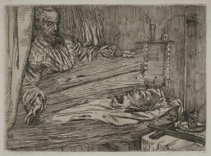 Bérénice, Alphonse Legros, French, 1837-1911, France, 19th Century, etching