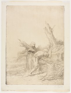 Les Faiseurs de fagots. Alphonse Legros (French, 1837-1911). Drypoint