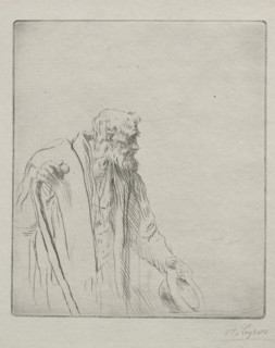 A Beggar. Alphonse Legros (French, 1837-1911). Drypoint