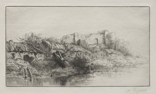 The Abandoned Village. Alphonse Legros (French, 1837-1911). Etching and drypoint