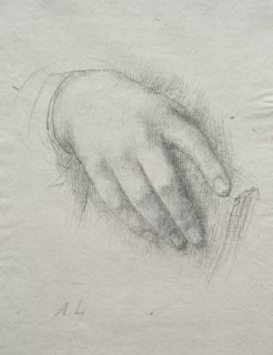 The Hand of Nora E. Legros. Alphonse Legros (French, 1837-1911). Lithograph