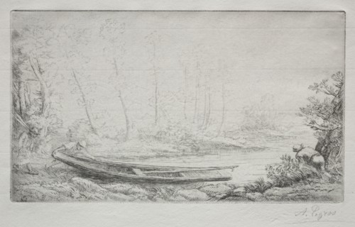 Le Départ pour le pêche, dans les brumes. Alphonse Legros (French, 1837-1911). Drypoint