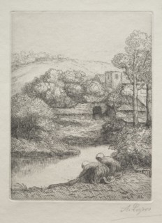 The Washing Place, called The Washerwomen (Le Lavoir, Dite "Les Laveuses"). Alphonse Legros