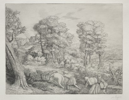 The Return to the Farm (Le Retour à la Ferme). Alphonse Legros (French, 1837-1911). Drypoint