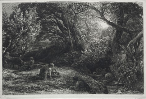 The Morning of Life, 1860-1861. Samuel Palmer (British, 1805-1881). Etching