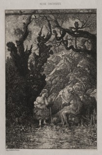Published in Revue Fantaisiste, 15 juillet 1861: Death and the Young Mother, 1861. Rodolphe Bresdin