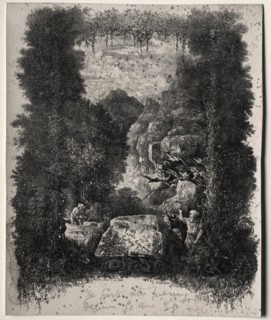 First Frontispiece for Fables and Fairy-Tales by Thierry-Faletans, 1868. Rodolphe Bresdin (French,