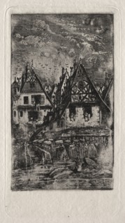 Marketplace with Parasols, 1866. Rodolphe Bresdin (French, 1822-1885). Etching; sheet: 23.2 x 18.3