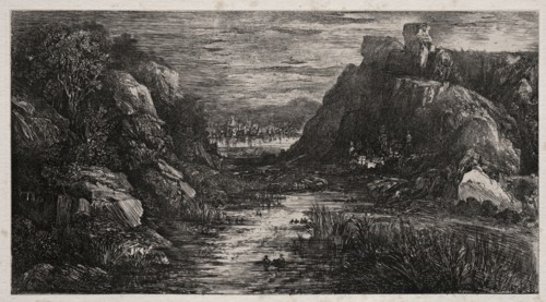 The Distant City, 1868. Rodolphe Bresdin (French, 1822-1885). Lithograph and roulette; sheet: 27.5