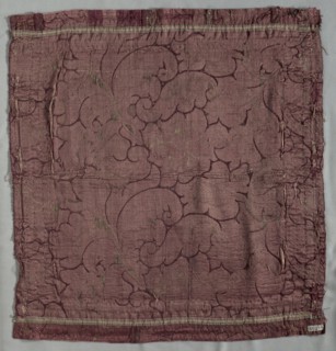 Ciborium Veil, 1600s. Italy, 17th century. Plain compound satin; silk and gold; overall: 56.8 x 59