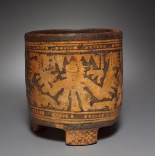 Vase, 250-900. Honduras, Maya. Earthenware; diameter: 21.7 x 19.8 cm (8 9/16 x 7 13/16 in.);